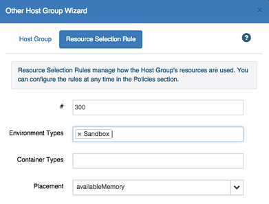 Create host group policy