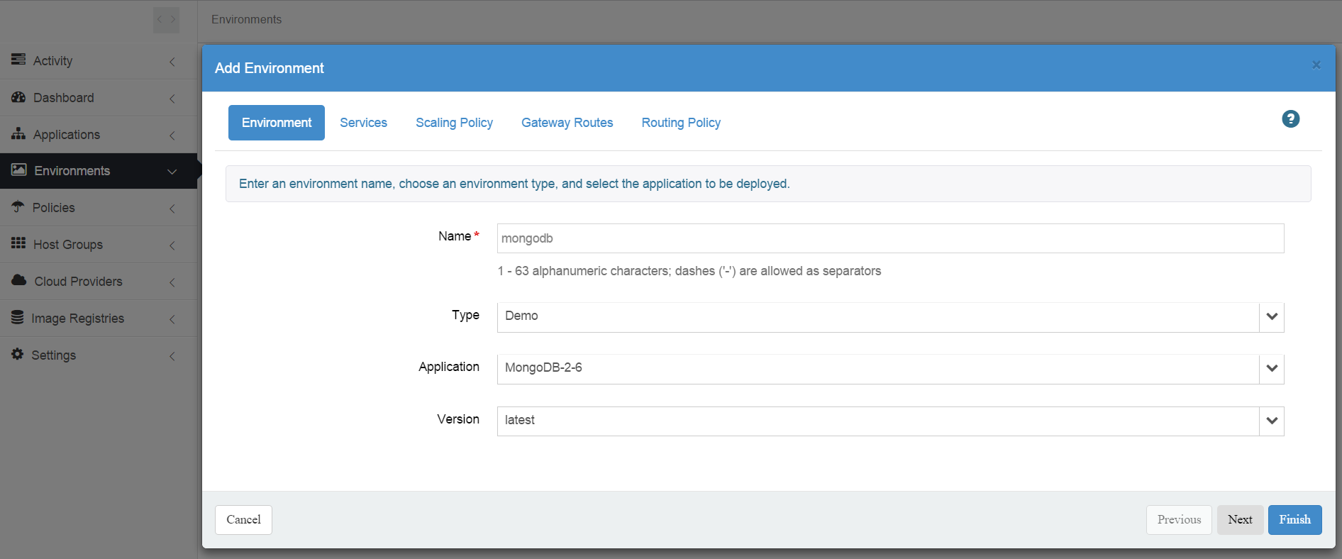 mongodb-create-environment